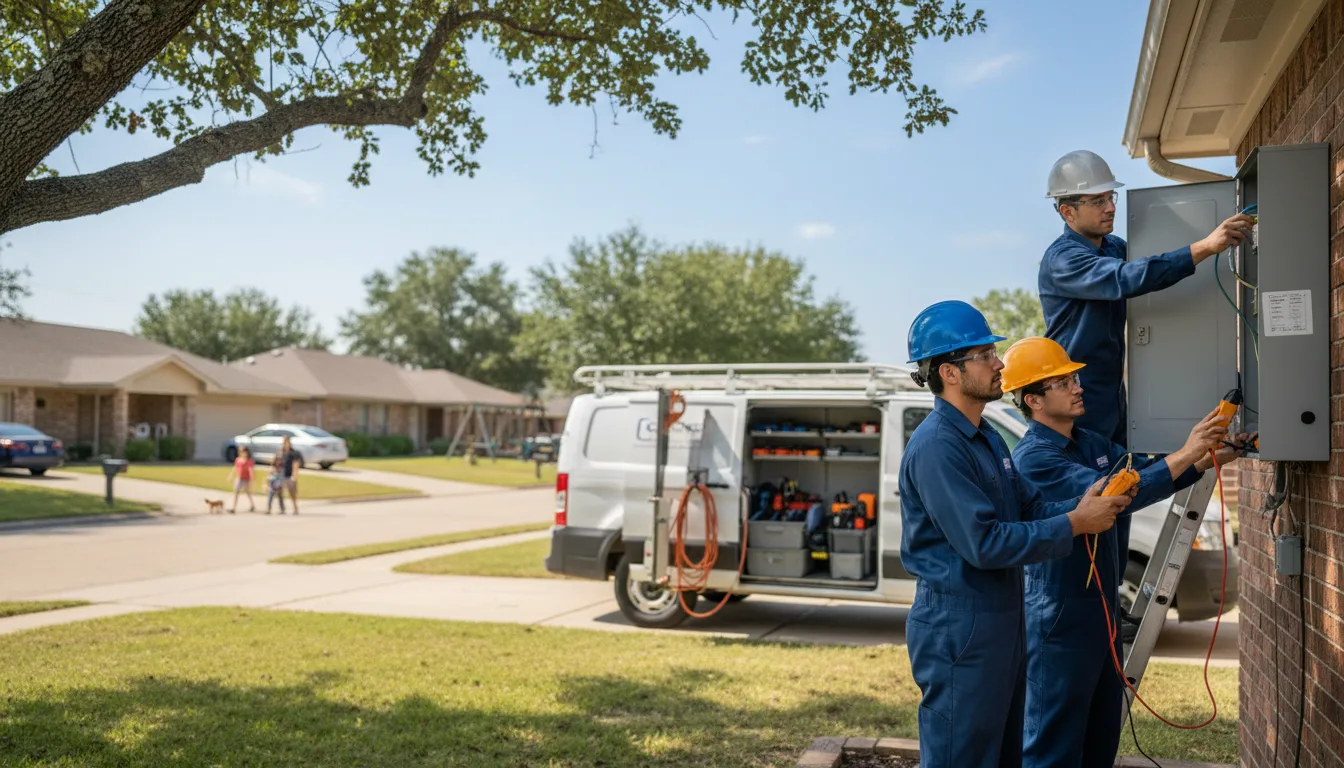 Certified electrician providing emergency electrical services in Hewitt, WI